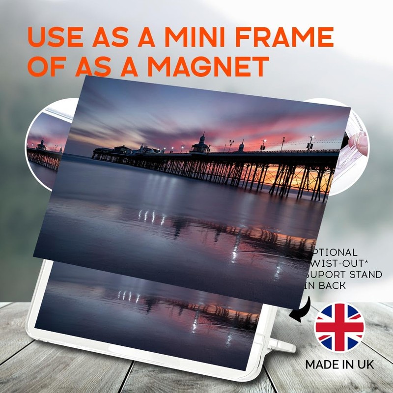 Classic Rectangle Magnet with Stand - North Pier Blackpool England