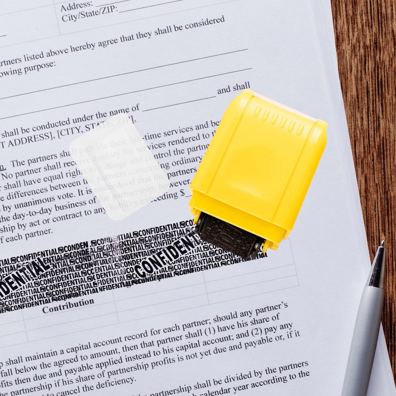 Privacy ID Address Blocker Stamp, Identity Theft Protection Roller Stamp,