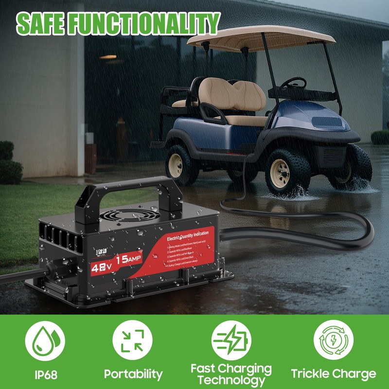 10L0L 48V 15A Golf Cart Rapid Charger for Club Car