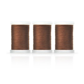 Heavy Duty Upholstery Thread,3 Spools Durable Bonded Nylon, High-Strength & Fade-Resistant, 218 Yds/Spool for Sewing Machines, Leather, Denim, DIY Crafts | Brown
