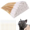 長い 耳掃除用綿棒 犬の綿棒 犬用綿棒 犬 猫 綿棒 ペット用 100本入り ロング綿棒