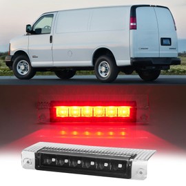 Cxdar Third 3rd Brake Light LED for 2003-2017 Chevy Express, High Mount Rear Brake Lights Assembly for 03-17 GMC Savana, Waterproof Center Cab Lamp Stop Light