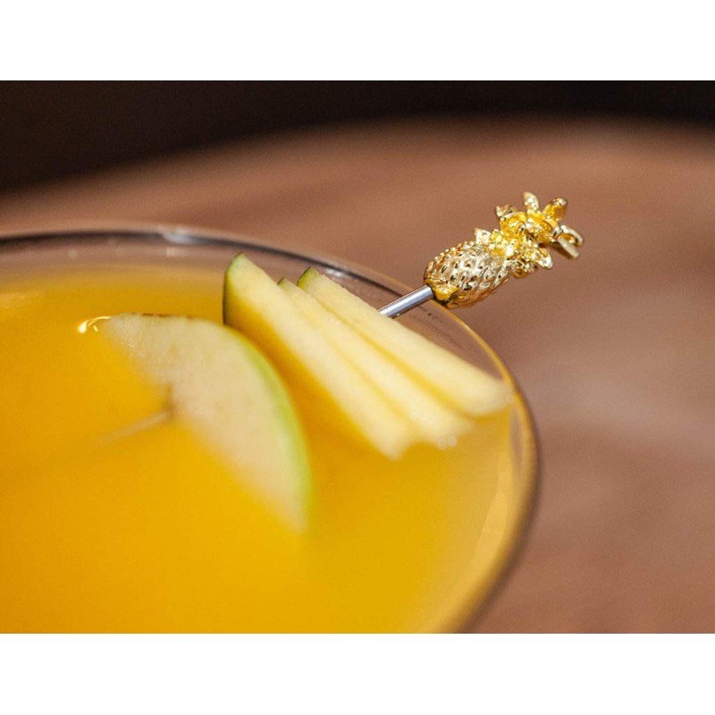 Beaumont Gold Plated Pineapple Cocktail Picks - Pack of 10