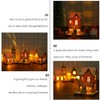 TOYANDONA LED Wooden Christmas House with Lighting DIY Wooden Snow