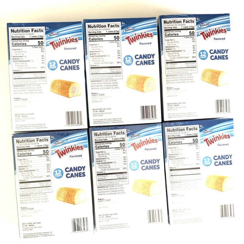 Hilco Sweets Hostess Twinkies ~ Candy Canes 5.3oz Each Box
