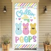 Easter Decorations Happy Easter Peeps Door Cover Spring Bunny Rabbit