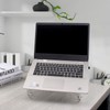 ACOMPATIBLE Laptop Stand for Desk,Ergonomic Adjustable Height Computer Riser,Clear Acrylic