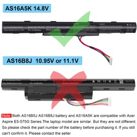 Fancy Buying Laptop Battery for Acer Aspire E5-475 E5-475G E5-575 E5-575G E5-575T E5-575TG E5-774 E5-774G