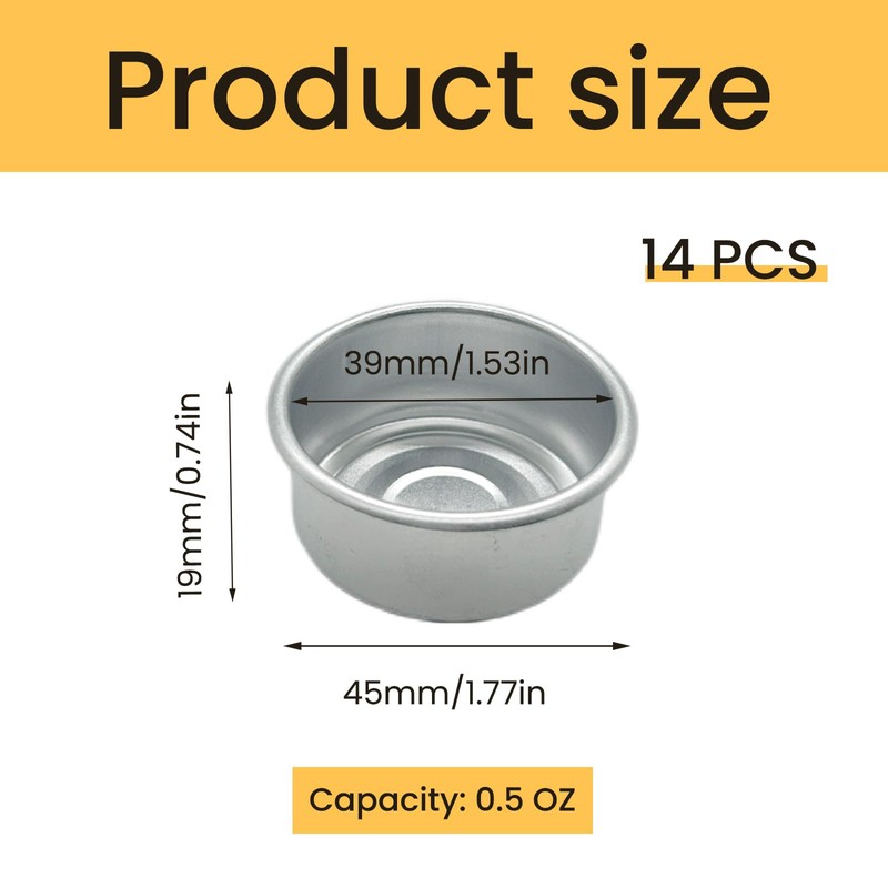 14 Pcs Gecko Food Cups, Crested Gecko Food Dish, 0.5oz