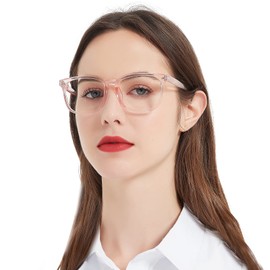 MARE AZZURO Blue Blocking Reading Glasses Women Light Computer Readers 0 1.00 1.25 1.50 1.75 2.00 2.25 2.50 2.75 3.00 3.50 4.00 5.00 6.00 (Pink, 150)