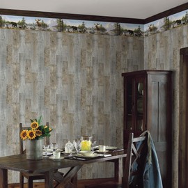 Chesapeake HTM48541B Frida Blue Lake Portrait Wallpaper Border