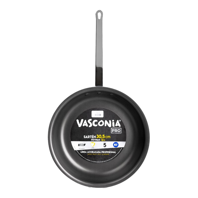 Vasconia Professional 12″ Aluminum Fry Pan, Aluminum Skillet with NonStick