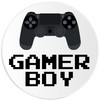 Kiwi Gifts Gamer Boy - 3 Pack Circle Stickers 3 Inch - Console Controller Video PC