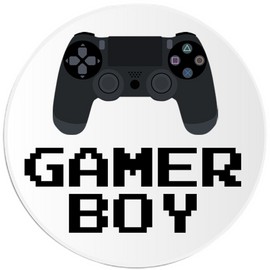 Kiwi Gifts Gamer Boy - 3 Pack Circle Stickers 3 Inch - Console Controller Video PC