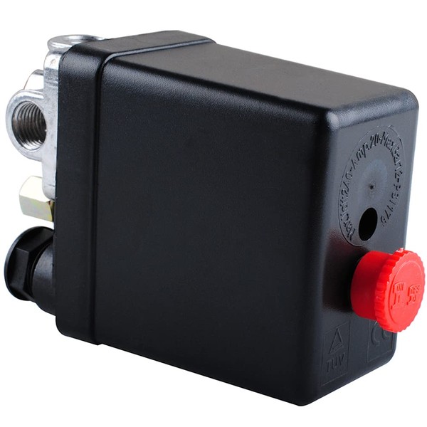 Wadoy Central Pneumatic Air Compressor Pressure Switch Control Valve Replacement for Parts 90-120 PSI 240V
