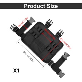 HASLED Tool Belt with Removable Bag - Practical Tool Bag for Craftsmen, Electricians and Mechanics (Oxford Fabric, Black)