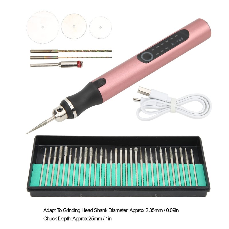 Cordless Electric Engraving Pen Kit, 3 Speed Adjustable Rechargable Engraving
