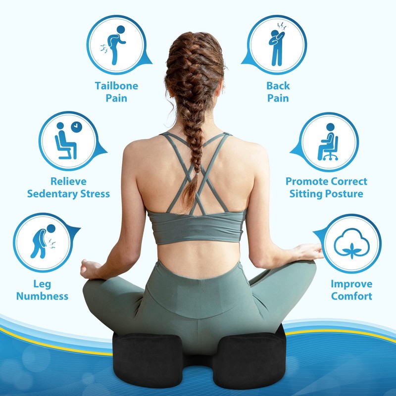 BlissTrends Memory Foam Seat Cushion for Office Chair & Car