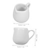 Ciieeo 4pcs Mini White Ceramic Creamer, Small Milk Creamer Pitcher