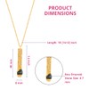 Gempires Hammered Bar Pendant for Women 14k Gold Plated Vertical