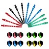 LxwSin Aluminum Dart Shafts, 12 Sets Dart Stems Accessories, Medium