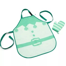 Target Kids Apron mitt Play Set Elf Green Bullseyes Playground Holiday Baking