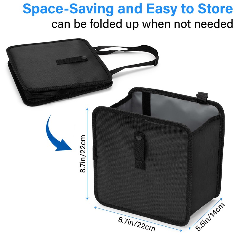 Foldable Car Trash Can, Waterproof Leakproof Car Garbage Can Bag,