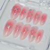 Holographic iron taste handmade nail tips - Coffin / 홀로그램