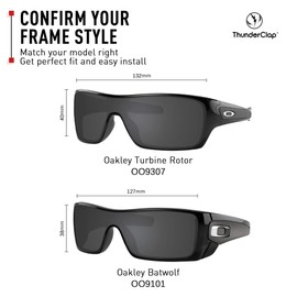 ThunderClap Replacement Lenses for Oakley Turbine Rotor Sunglasses OO9307, AF18-ERTT-BKNP, Black, AF18-ERTT-BKNP