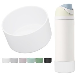 Silicone Boot for Owala Water Bottle 32 oz, Anti-Slip Protective Sleeve for FreeSip/Twist/Flip Water Bottles, BPA Free, Bottom Bumper Cover Protects water bottles from scratches (White, 32oz)