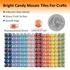 Wq Warmqing Iridescent Glass Mosaic Tiles for Crafts, 200g Round