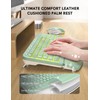 SABLUTE Wireless Keyboard and Mouse Combo, Ergonomic Wave with Wrist
