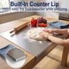 Stainless Steel Cutting Board with Counter Lip,Metal Pastry Board Kitchen