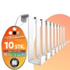 4happy Door Hooks for Hanging, Set of 10 - White