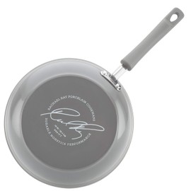 Rachael Ray Brights Deep Nonstick Frying Pan / Fry Pan / Deep Skillet - 9.5 Inch, Gray