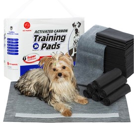 Charcoal Pee Pads for Dogs X-Large 28"x34" 18 Count,Leak-Proof Odor Control Thicken 6 Layers, Ultra Absorbent Quick Dry, Piddle Training Pads for Indoor, Outdoor Use (28 x 34 inch(100 Counts))