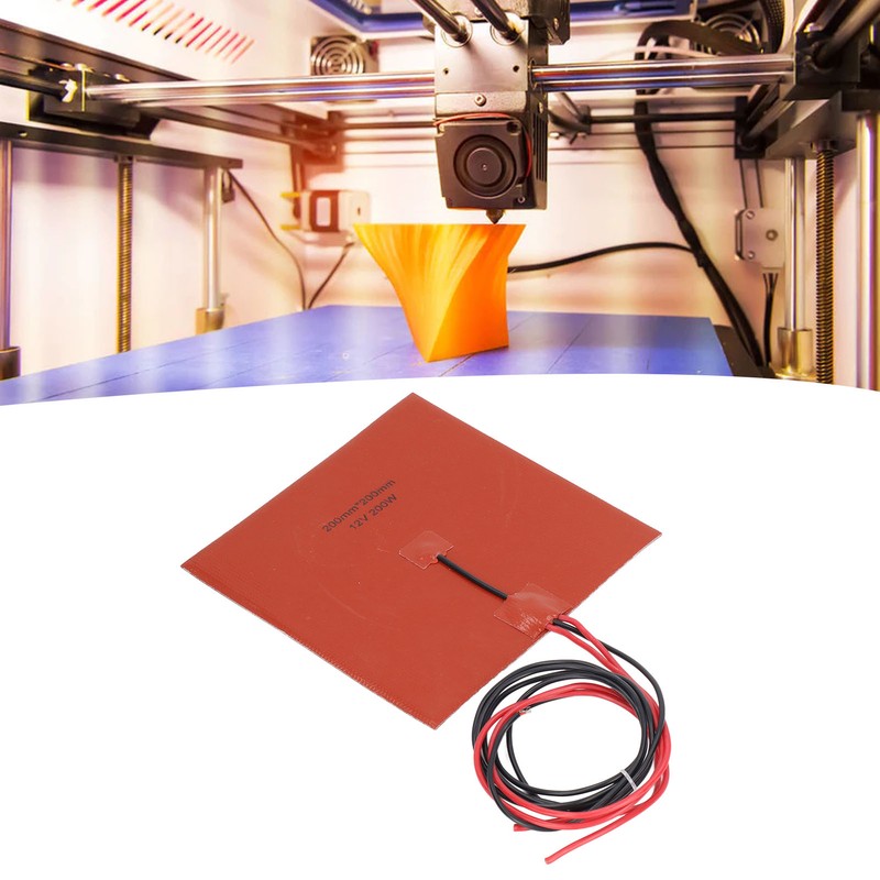 Silicone Heater Pad Heating Mat 180℃ 200x200mm 200W Accessory for