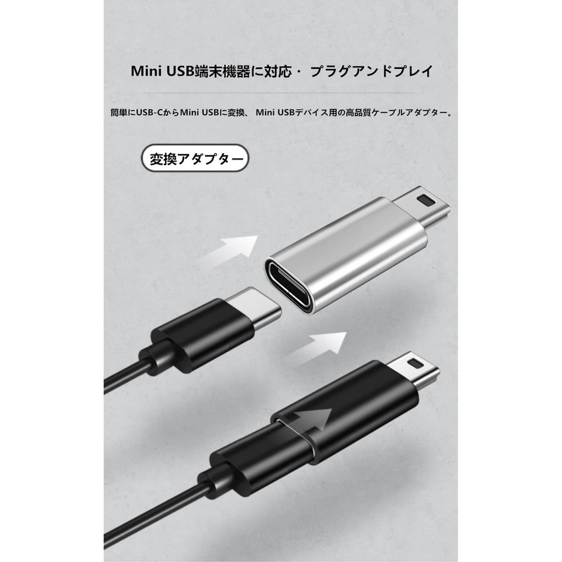 YFFSFDC USB C to Mini USB Converter Adapter, Pack of