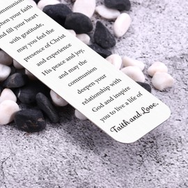 First Communion Gifts for Girls Boys - Bible Bookmark First Holy Communion Gifts for Girls Easter Basket Stuffers Happy First Communion Congratulations Gifts Religious Christian Bookmark Accessories