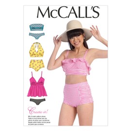 Mccall's Patterns 7168 A5 Sizes 6/8/10/12/14 Misses Swimsuits