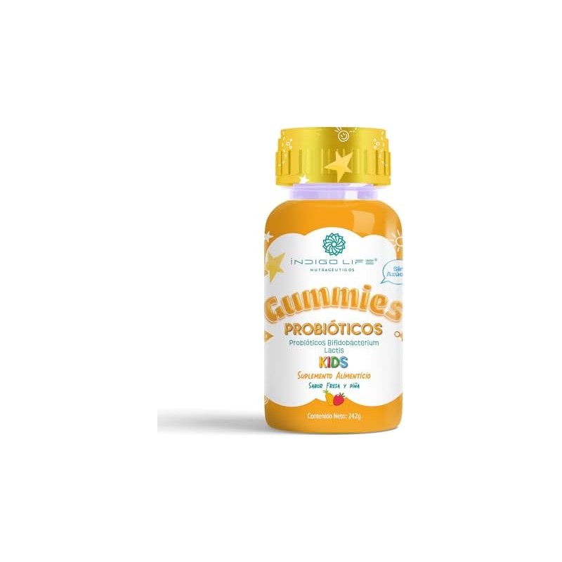 Gomitas Kids Probioticos Bifidobacterium Lactis Sabor Fresa y Piña 242