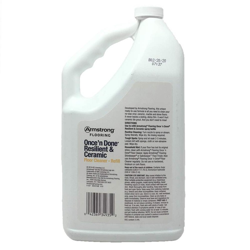 Armstrong S-337 Once'n Done Resilient & Ceramic Cleaner Refill Ready