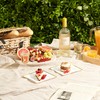 MATANA 20 Premium Square White Plastic Dessert Plates with Gold
