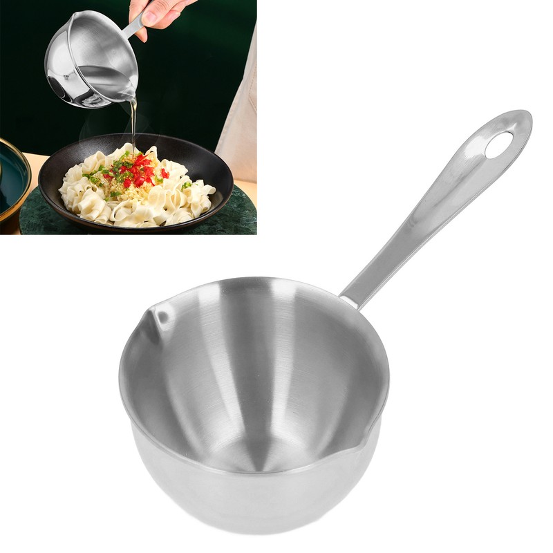 Stainless Steel Saucepan Professional Home Cooking Sauce Pan with Pour