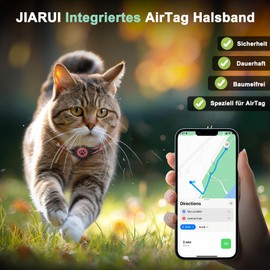 Airtag Breakaway Cat Collar, Reflective Kitten Collar with Airtag Holder and Bell, Comfortable Padding, Adjustable, Durable, Suitable for Cats (Rose, S)