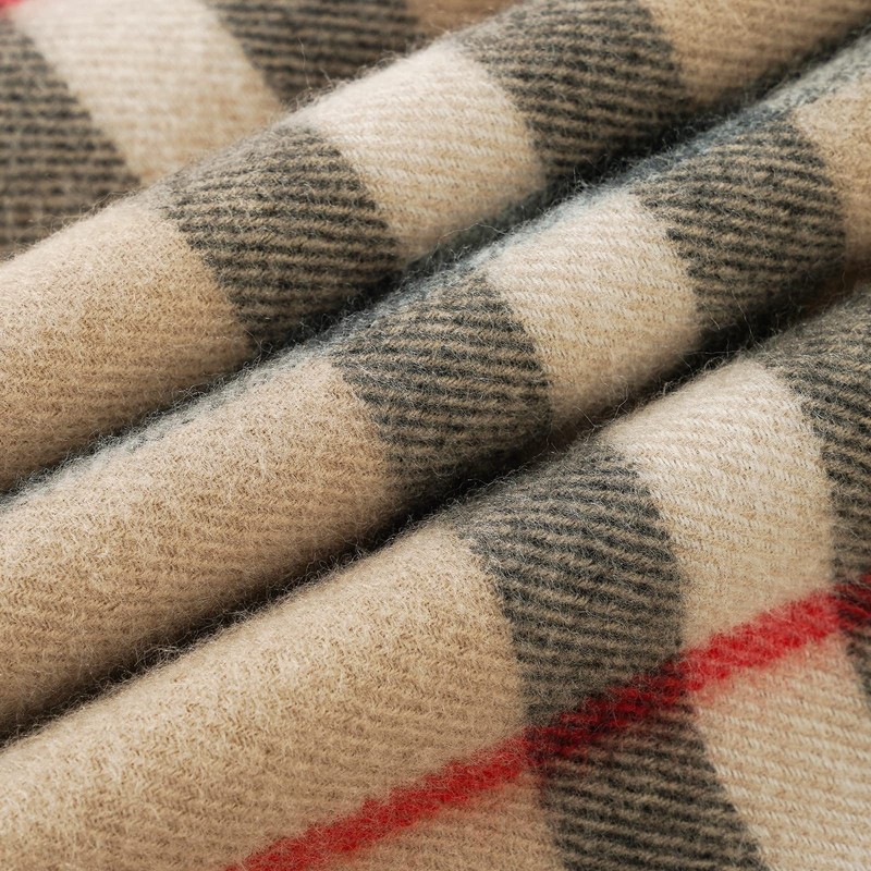 Danfiki Women's Cashmere Feeling Knitted Poncho Cape Cardigan, Double grid