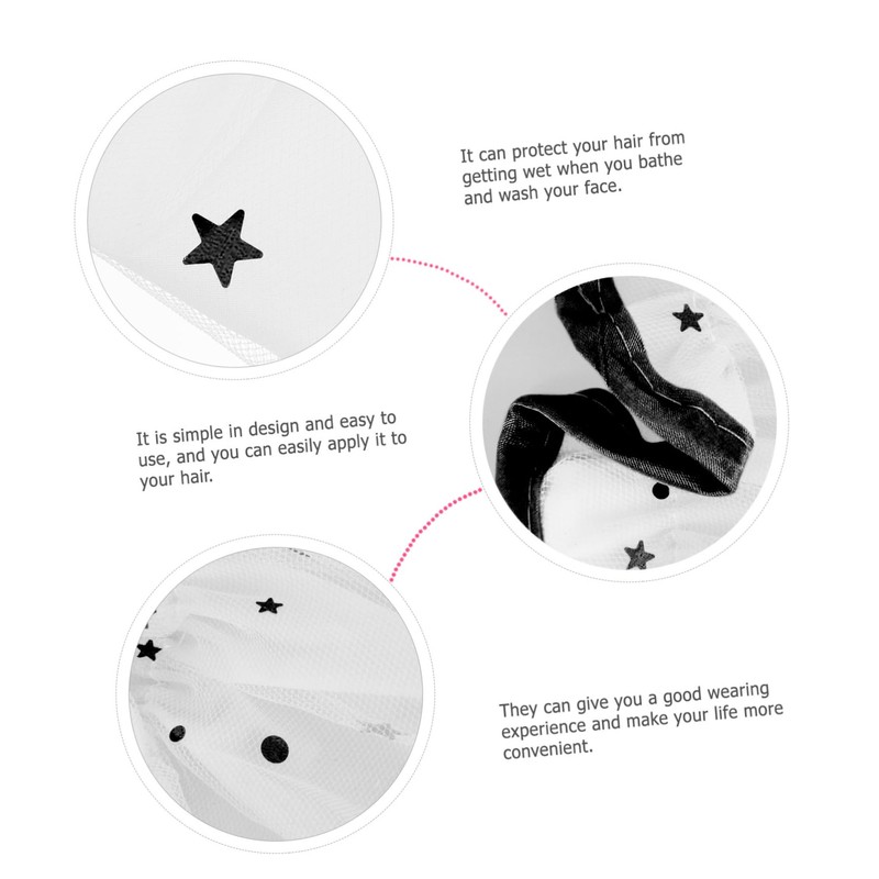 Minkissy Waterproof Shower Cap Soft Elastic Double Layer Hair Protection