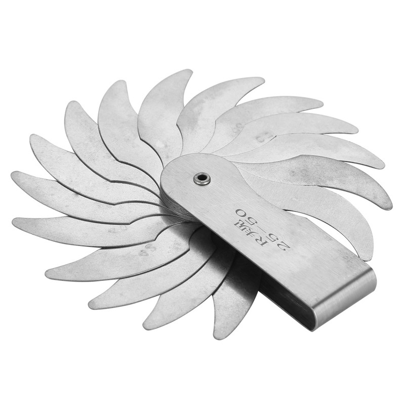 Stainless Steel Radius Fillet Gauge External Internal Concave Convex Measuring