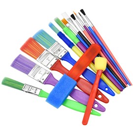 NATUCE 15 Pieces Children's Painting Tools Set, Painting Brush, Brush Set, Sponge Brush Set Children, Children's Brush Set for Beginners Painting Practice, Children's Painting Tool Sponge Painting
