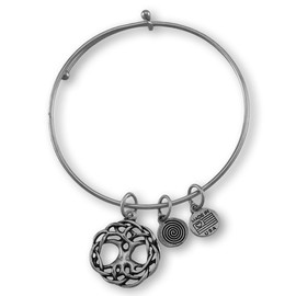 Things2Die4 Celtic `Tree of Life` Silver Plated Expandable Charm Bracelet